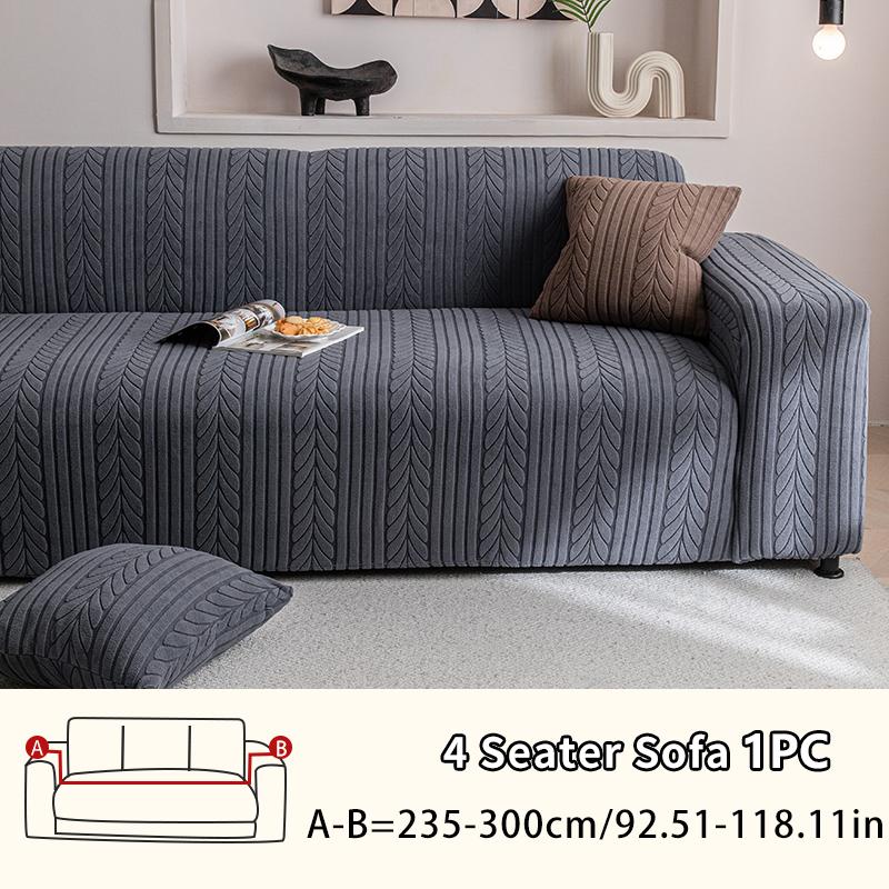 High-Density Thickened Sofa Cover with Leaf Pattern, Easy-Clean Pet-Resistant Protector, Durable Furniture Protection, Universal Sofa Protector