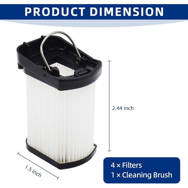 Replacement Vacuum Filters Compatible with Shark WANDVAC Cordless Hand Vacuum WV401 WV410CO WV401BL WV401PK WV403BR WV410PR WV410BL WV410GN WV410TL - Fabric Filters Compare to Part XFFWV400-4 Pack