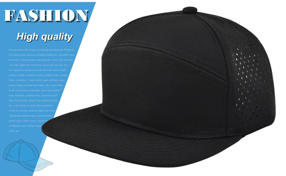 Cross-border 6-panel hard-brim flat cap adult mesh cap advertising hip-hop cap custom logo curved brim sunshade cap