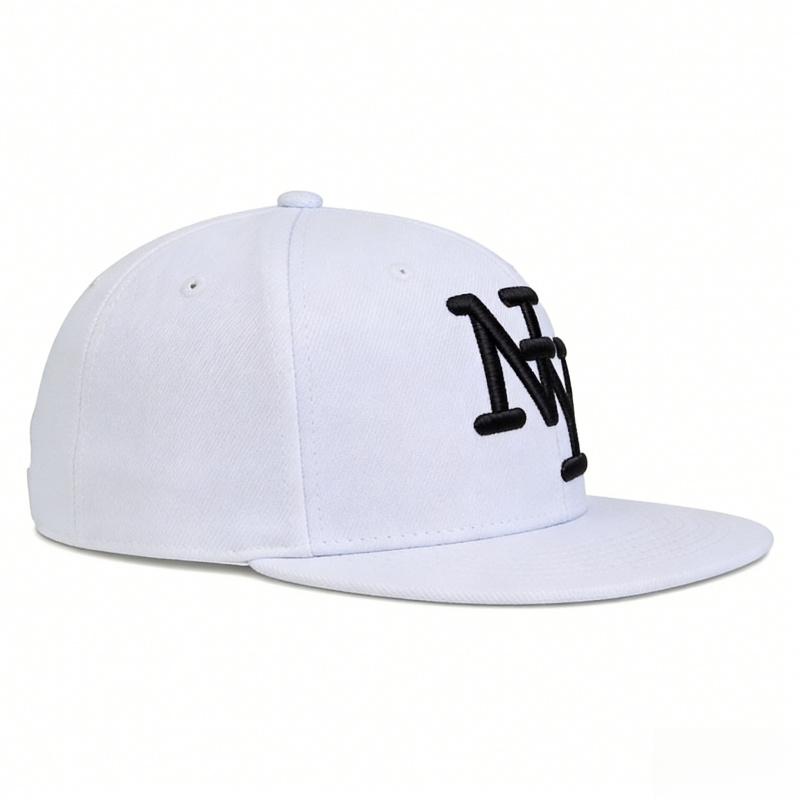 Flat-brim baseball cap with 3D NY embroidery, fully enclosed flat-brim cap, unisex, suitable for street dance, large head circumference hat
