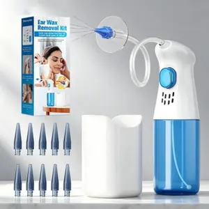 Portable Electric Ear Wax Removal Kit, 5 Water Flow Modes, Gentle Ear Cleaning System, Splash-Proof Tip, Reusable Home Use, for All Ages