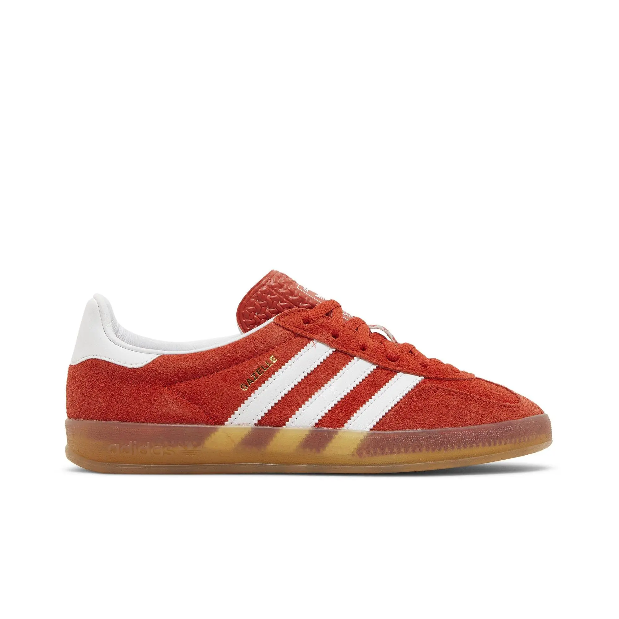 adidas Womens Gazelle 'Bold Orange Gum' (women's sizes) Bold Orange/Cloud White/Gum sneakers HQ8718