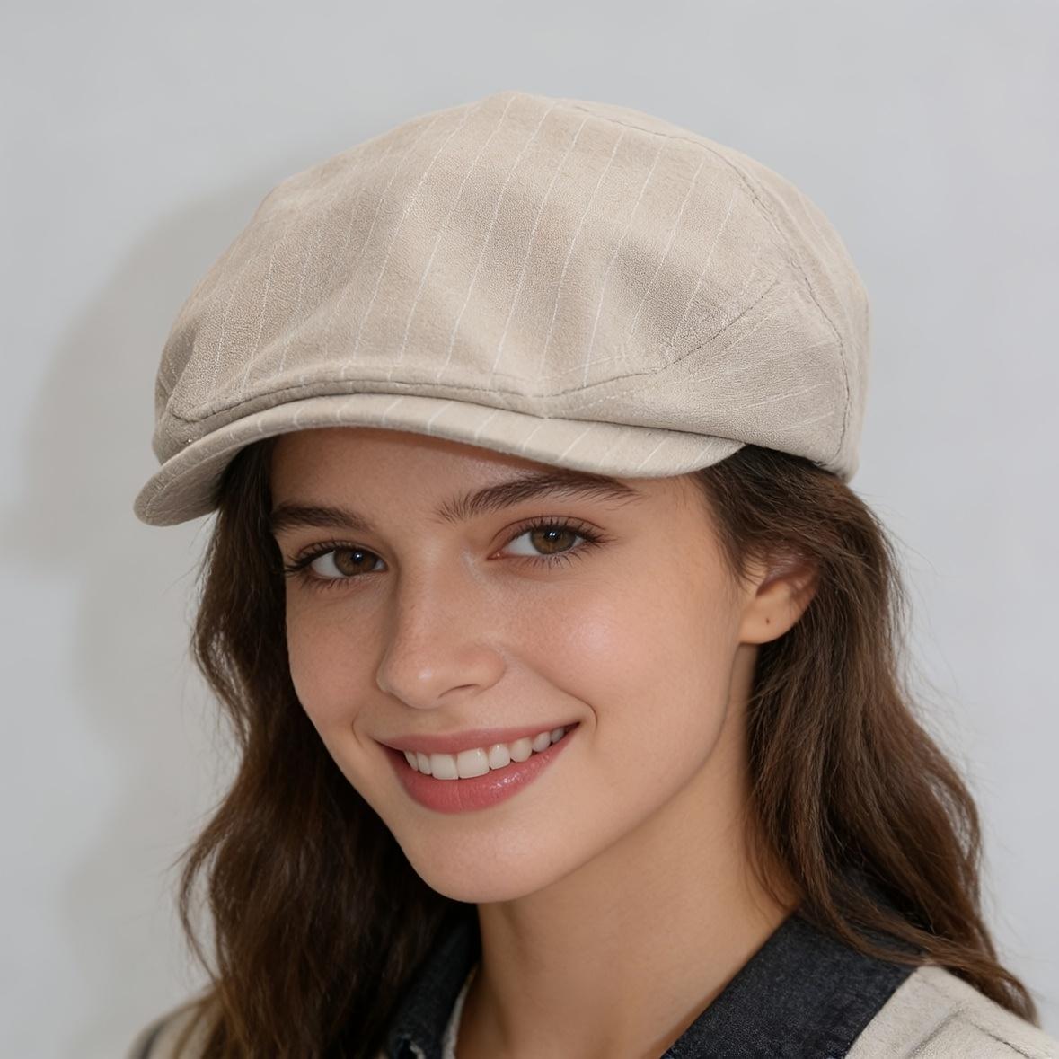1pc 1pcs Unisex Breathable Linen Newsboy & Driver Cap - Adjustable Strap, Lightweight Petition Cap Suitable for Easter, Weddings, Office & Formal Events