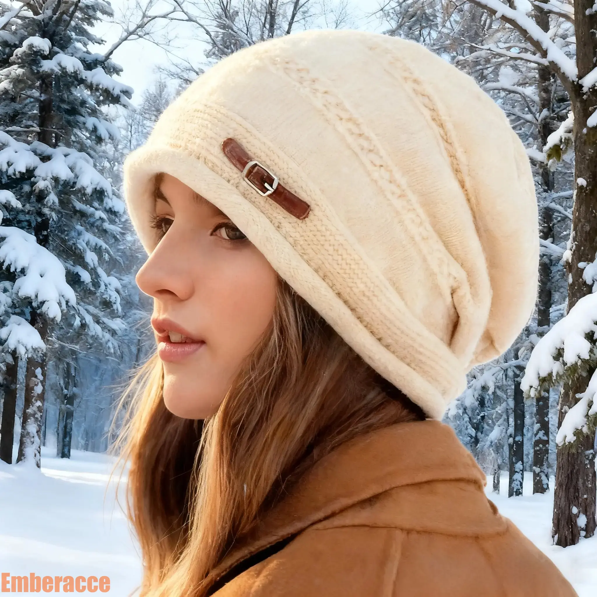 Unisex Solid Color Slouchy Beanie, Trend Lightweight Stretch Knit Cap With Adjustable Heart Detail, Soft Cozy Headwear, Breathable Flexible Knitted Hat For Fall Winter Daily Outfits, Running Hiking Camping Casual Outdoor Use