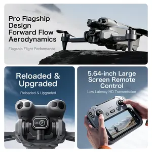 GT50 Pro Flagship Folding Quadcopter Drone - 5.64in Screen Remote Control, Dual HD Cameras, Brushless Motors, Beginner-Friendly Kit for Adults (Drones & Accessories)