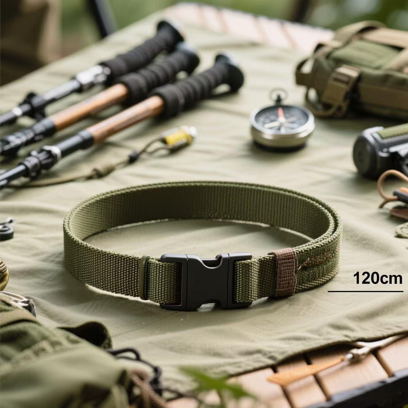6-piece Set Men's Tactical Belt – Heavy-Duty Nylon Canvas Work Belt with Alloy Buckle for Outdoor, Hiking, and Workwear| with Mountaineering Keychain & Water Bottle Clip 6-piece Set Men's Tactical Belt – Heavy-Duty Nylon Canvas Work Belt with Alloy Buckle for Outdoor, Hiking, and Workwear| with Mountaineering Keychain & Water Bottle Clip