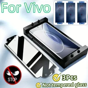 3-Pack Anti-Spy Ceramic Screen Protector for Vivo X100/x100 Pro/x50 Pro/x60 Pro, Easy Installation, Durable Scratch-Resistant