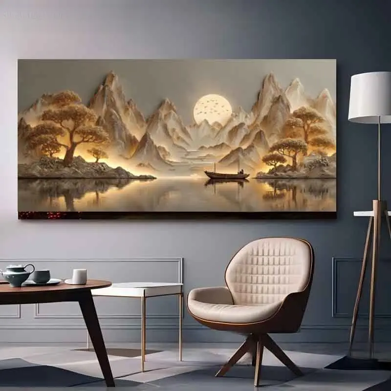 Modern neutral texture plain fabric painting30*60inch - large-sized flat canvas print painting, wall decoration, suitable for decoration of neutral abstract landscape paintings in living rooms, bedrooms, kitchens and offices titan anime wall art