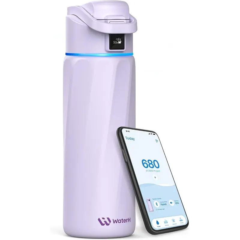 Smart Water Bottle Tracker with Reminder to Drink Water, 24oz