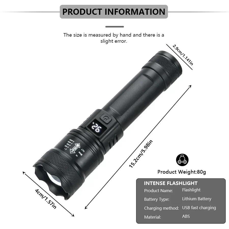 Powerful LED Flashlight USB Rechargeable Torch Super Bright Hand Light Emergency Camping Multifunctional Lantern Fishing Light Powerful LED Flashlight USB Rechargeable Torch Super Bright Hand Light Emergency Camping Multifunctional Lantern Fishing Light
