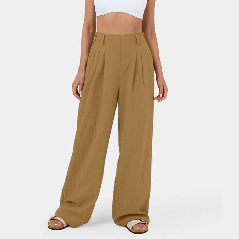 European And American Style, Women'S Pants, High-Waisted, Wide-Leg Pants, Casual Loose-Fitting Trousers