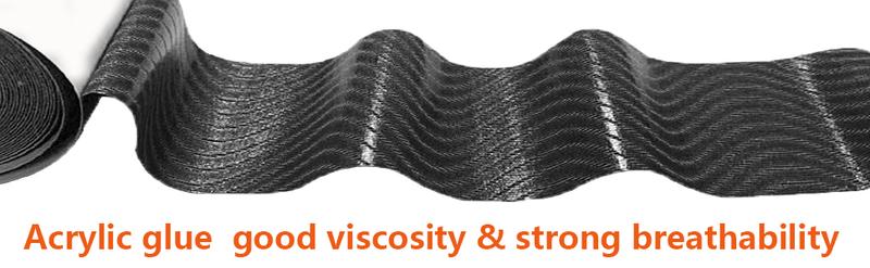 Kinesiology Tape 20 Strips Athletic Sports Waterproof Breathable Latex Free Tape for Ankle Wrists Knee Elastic Running Tennis Swimming Football Sports Activities Tapes (Black)