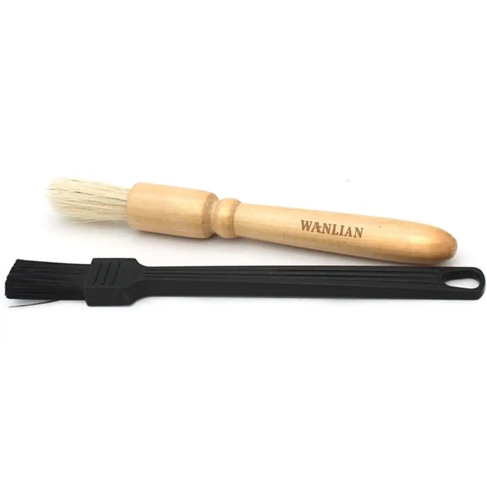 2 Pack Coffee  Cleaning Brush, Heavy  Handle &  Bristles  Dusting Espresso Brush and Nylon Espresso Machine Brush