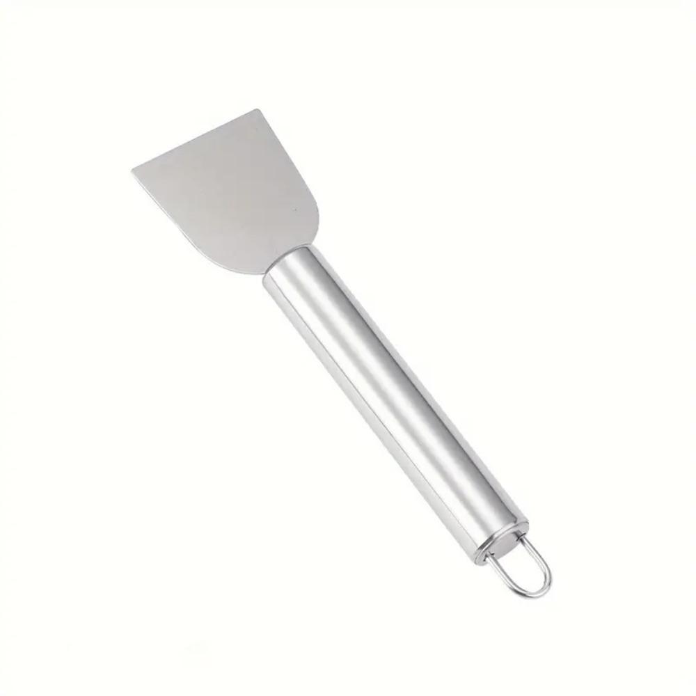 Stainless Steel Cleaning Scraper, 1 Count Multipurpose Metal Utility Spatula for Kitchen, Bathroom, Home, Durable Cleaning Tool for Home Kitchenware