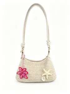 Boho Crossbody Shoulder Bag, Ethnic Pattern Design, Ideal for Summer Beach Vacation, Perfect for Travel Shopping Social Events