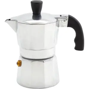 12-Cup Stovetop Espresso Maker, Cast Aluminum Coffee Maker, Cuban Coffee Brewer, Moka Pot Style, Portable Coffee Maker for Home, Camping, or Travel