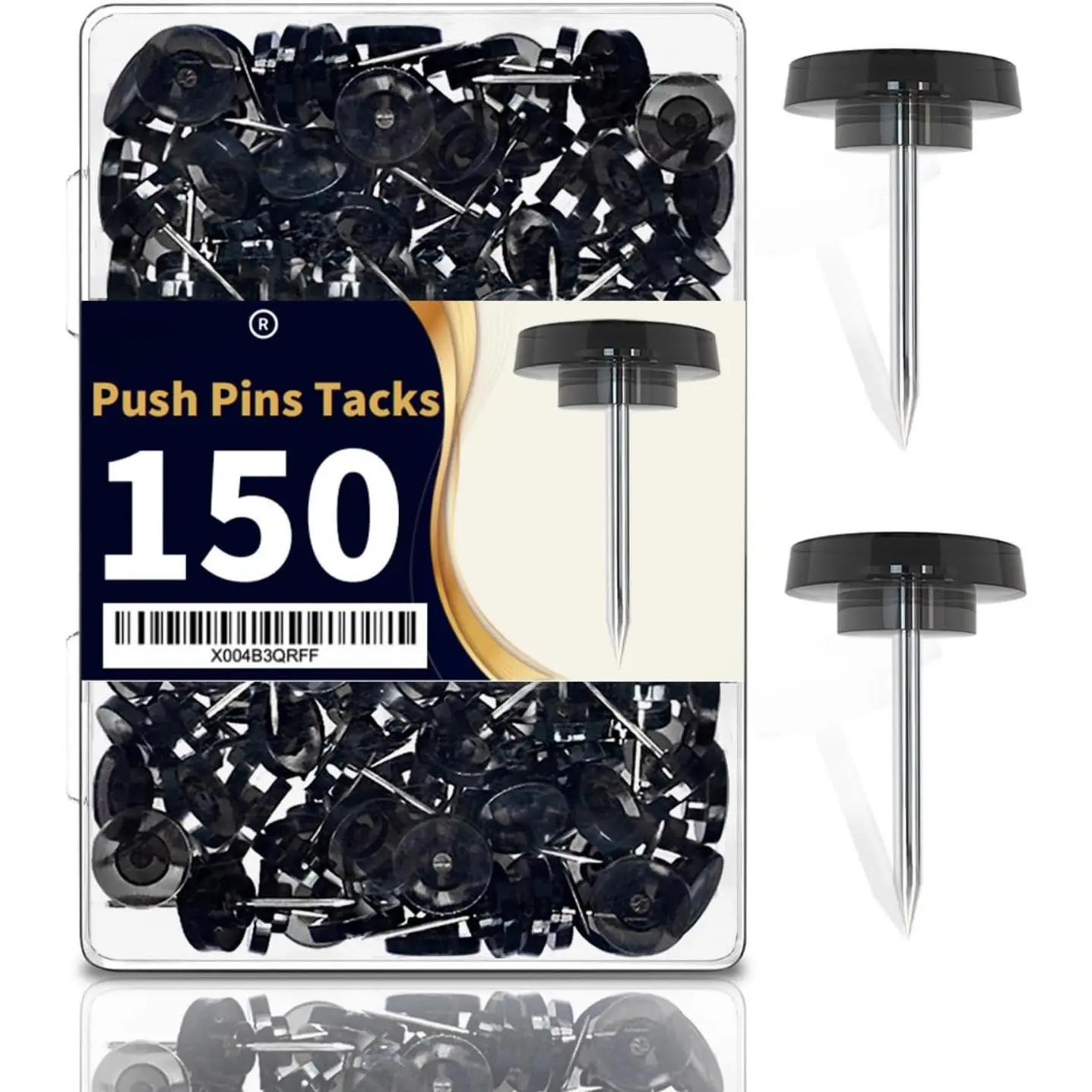 150 count Clear Thumb Tacks for wall Push pins for wall thumbtacks for