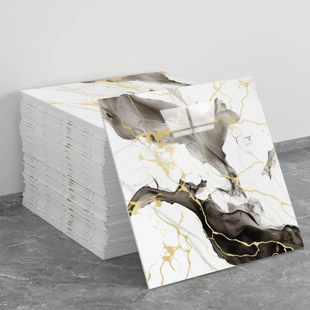 20pcs Self-Adhesive Marble Texture PVC Wall Panels, Waterproof, Easy to Clean, Ideal for Bathroom, Kitchen, Bedroom Renovation
