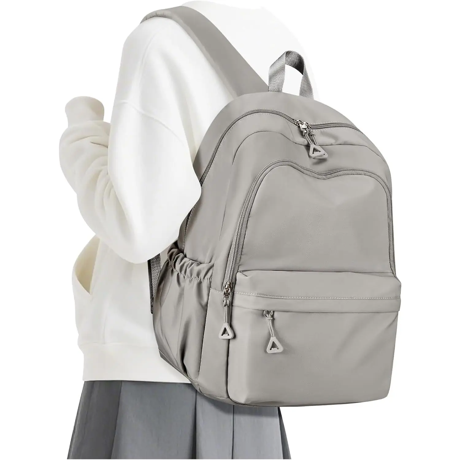 Casual Laptop Backpack for Women Men  Lightweight Backpacks Bag 15.6inch Laptop Daypack Large Capacity Backpack, Brown