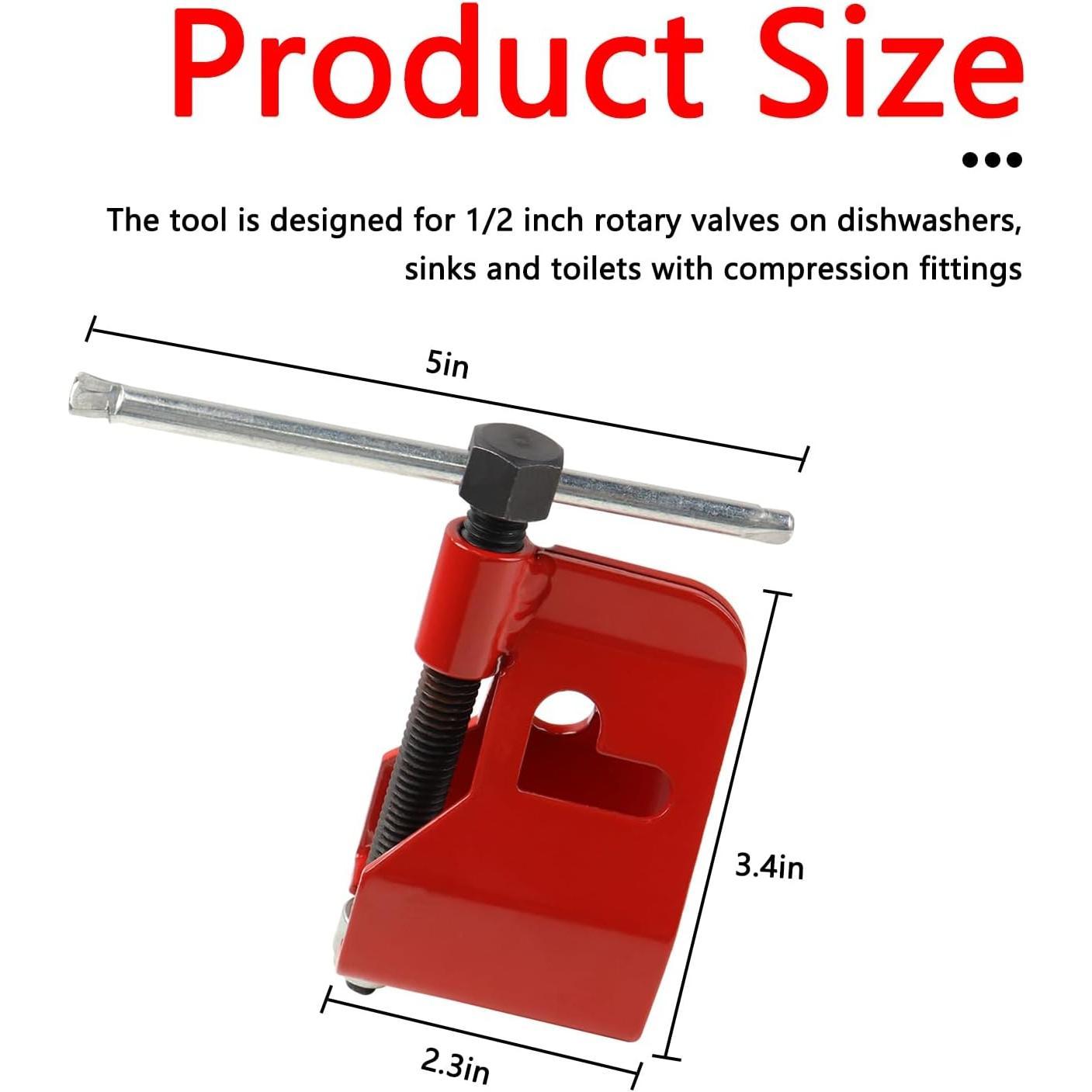 Compression Sleeve Puller Tool for Ferrule Puller for 1/2" Copper Water Compression Sleeve, 1/2-Inch Copper Tubing, Remove Ferrule & Nut of Pipe(4461), Plumbing Tools Ring  (Red)
