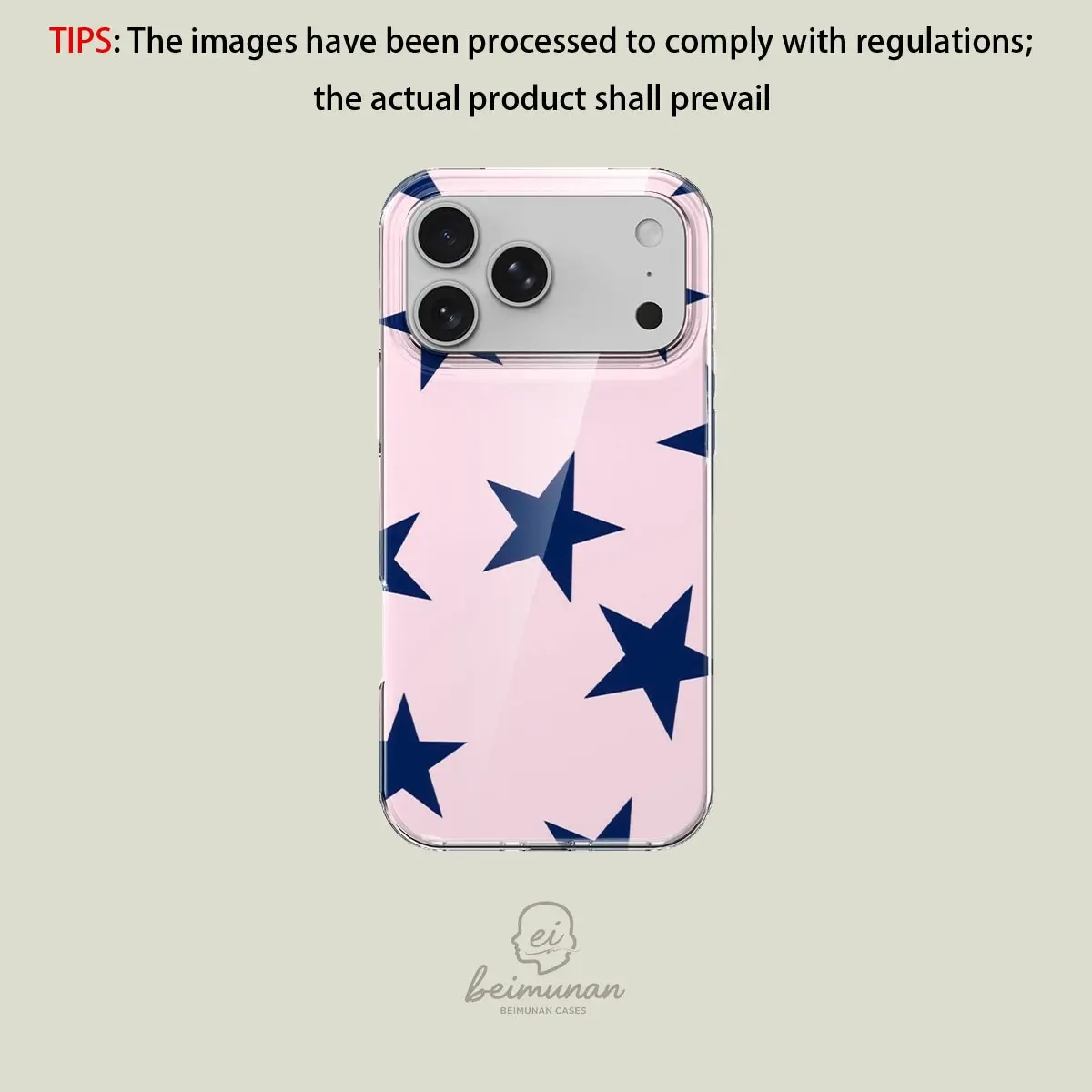 1 PC Navy Star Pattern Phone Case, Two-In-One Anti-Drop Protector, Fits iPhone 17pro Max 16 Plus 15pro 14pro Max 13plus 12pro 11 Series