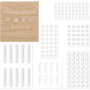 165 count Cabinet Door Bumpers Clear Soft  Bumper Pads Self Adhesive Cabinet Stoppers Sound Dampen Transparent Shims Furniture Noise  Non-Slip Wall Protector for  Work Drawers Glass Top
