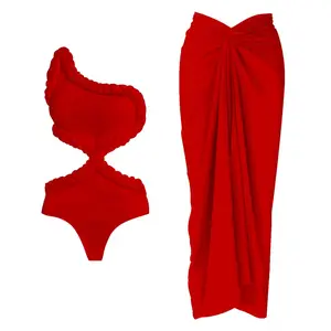 Cut Out One Piece Swimsuit Women Swimwear 2025 Sexy Bikini Female High Waist Biquini Crochet Dress Swim Suits Bodysuit Beachwear