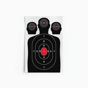 12x18 Inch High-Accuracy Humanoid Target Paper, 10/20/50/100pcs, Professional Archery Skill Improvement & Precision Training Tool, Universal for Indoor & Outdoor Use