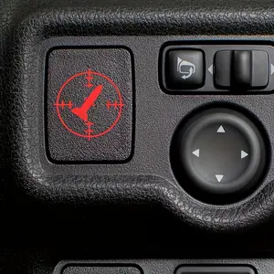 2 military missile launch blank button stickers - cartoon target stickers, self-adhesive glossy vinyl material for car interior decoration, suitable for glass/plastic/wood/metal surfaces, with an irregular shape and rear-mounted design