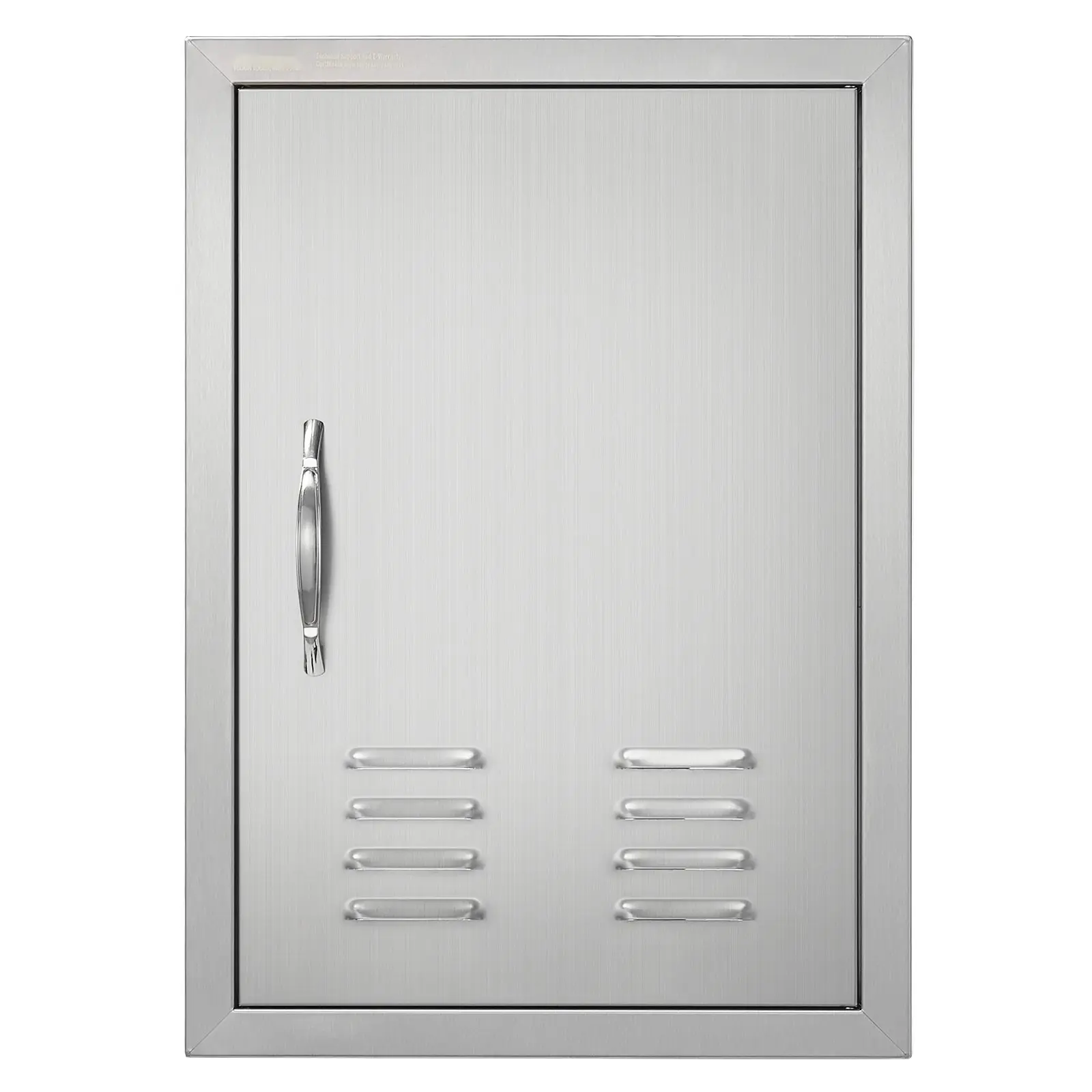 BBQ Access Door 17W x 24H Inch Outdoor Kitchen Door, Stainless Steel Flush Mount Wall Cabinet Door With Handle, Vents And Hook, Weather-Resistant And Durable For BBQ Island, Grilling Station, Outdoor Cabinet