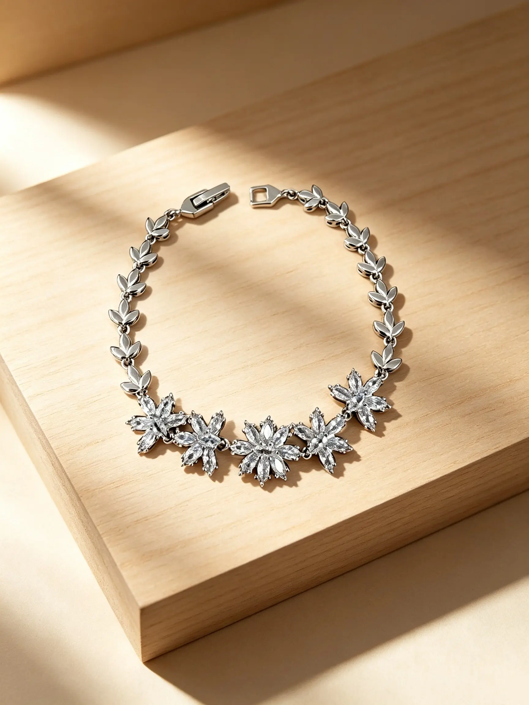 Korean Style Glitter Butterfly Flower Bracelet, Luxurious and Unique, Perfect for Parties and Events, Elegant Accessory for Special Occasions