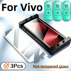3-Pack Vivo Screen Protectors, HD Ceramic Film for V25pro/s12 Pro/s15 Pro, Easy Install, Scratch-Resistant, Durable Protection