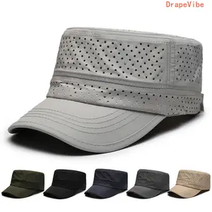 Breathable Quick Dry Flat Top Cap, Minimalist Sun Protection Baseball Hat For Unisex Outdoor Daily Wear