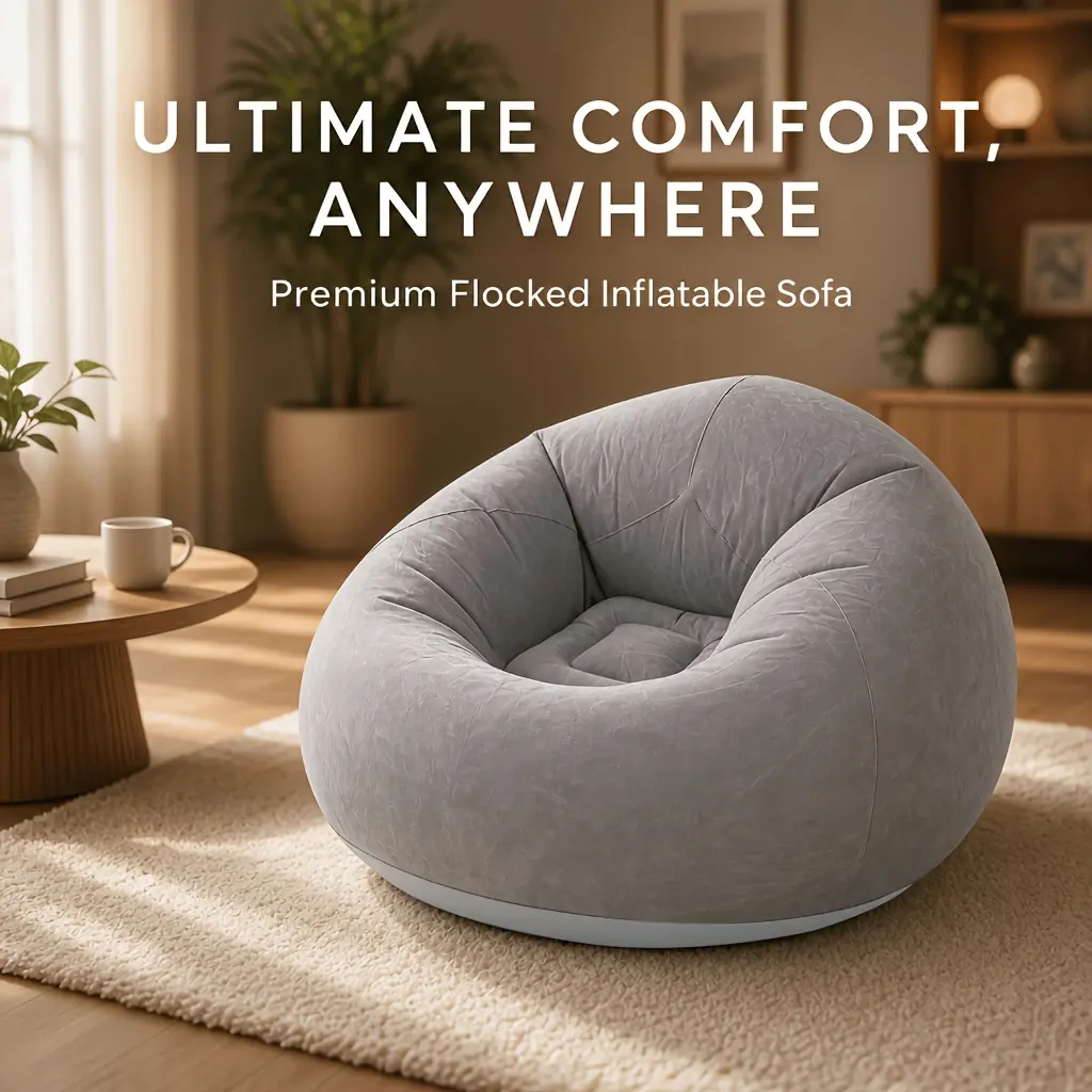 [Portable Indoor Outdoor] Nflatable Bean Bag Chair Portable Lazy Sofa for Indoor Outdoor Living Room Balcony
