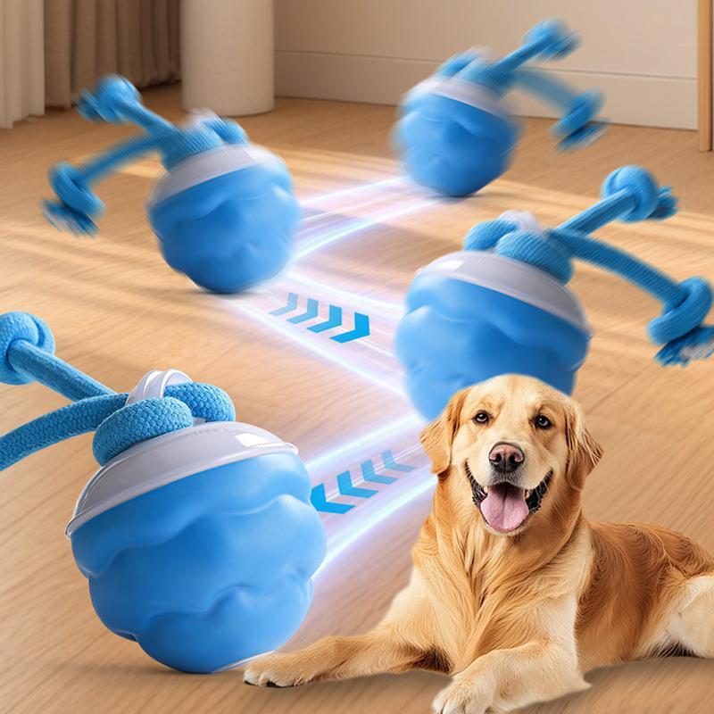 Smart Teasing Dog Toy, 1 Box USB Rechargeable Bite-resistant Dog Toy, Dog Self-help Relieve Boredom Toy, Walk The Dog To Prevent Demolition Of Home Toy, Interactive Herding Ball