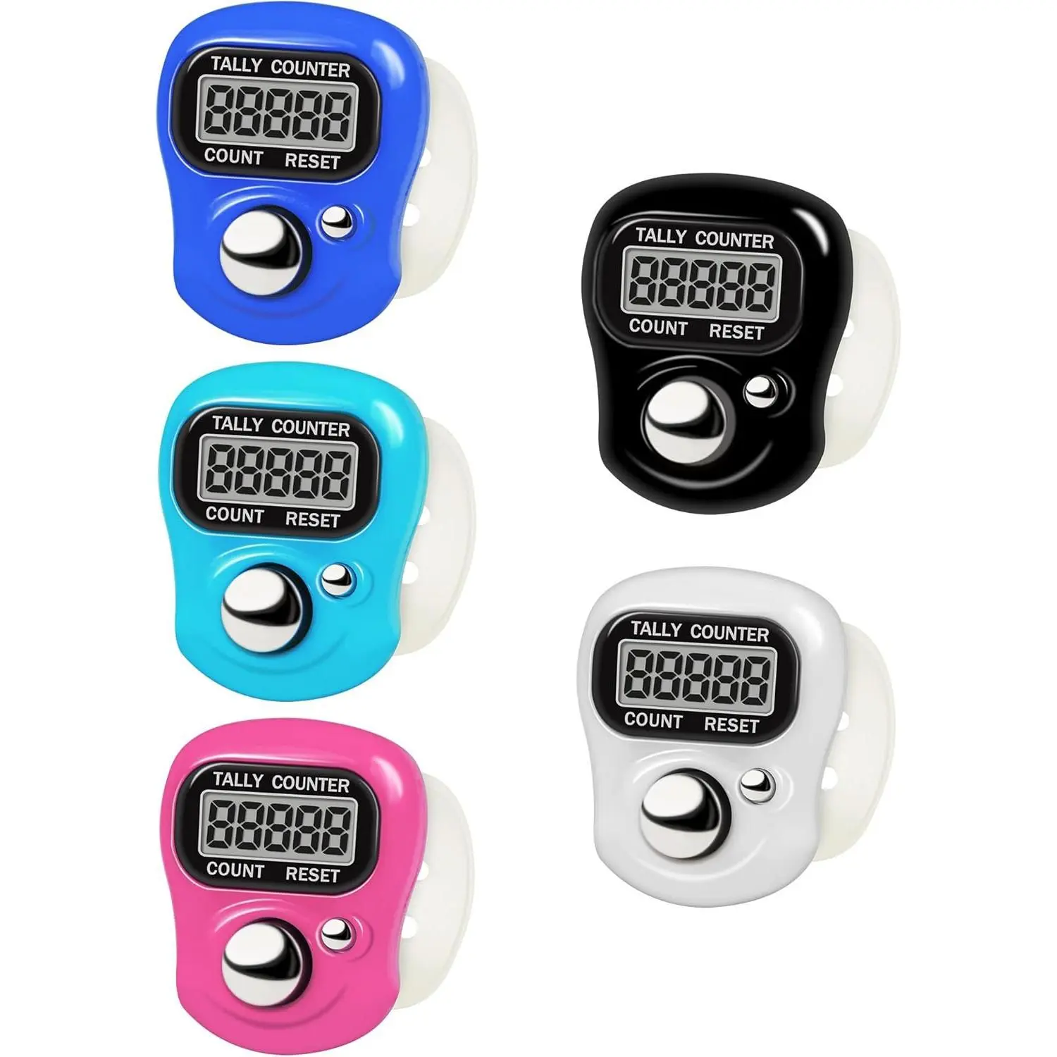 Electronic Finger Clicker Counter 5-Digit LCD Hand Tally Counter Clicker for Knitting, Lap, Goods Counting, Golf