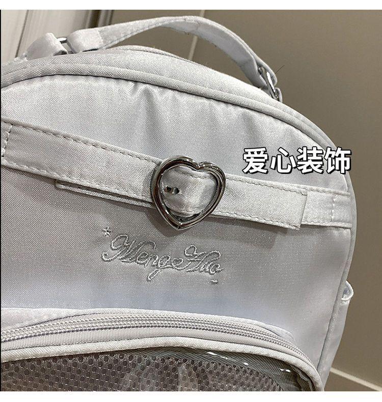 Y2K New Women Cute Ita Backpacks Lolita Girl Transparent Bag Fashion Shoulder Crossbody Bag Large Capacity DIY Display Knapsacks