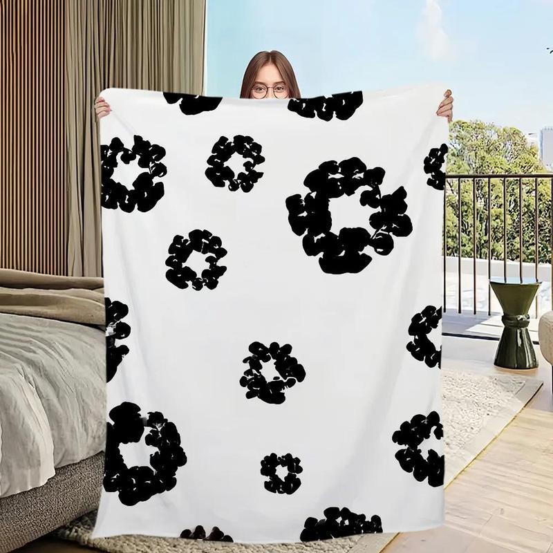 Luxury Comfort Soft Plush Blanket D-Denim for Sofa Fashion Living Room Office Bedroom Travel Gift Single-sided T-Tears Printed