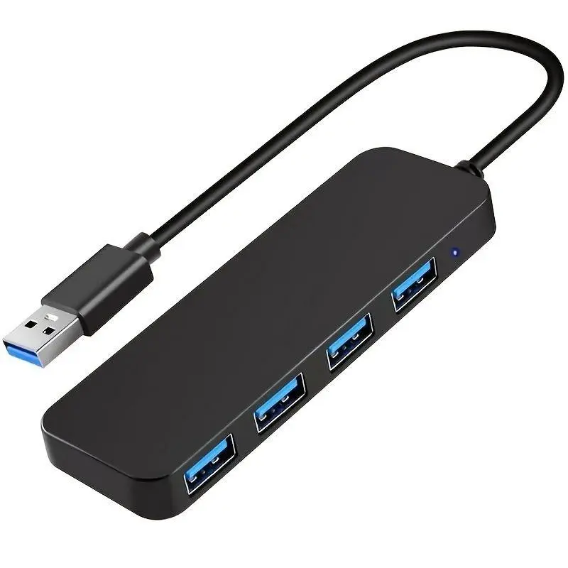 4-in-1 USB 3.0 Hub, Portable USB Hub 4-Port Hub Splitter Multi-Function Adapter and Extension for Laptops, Desktop Computers and Phones, Office Accessories #GLOBAL PICKS