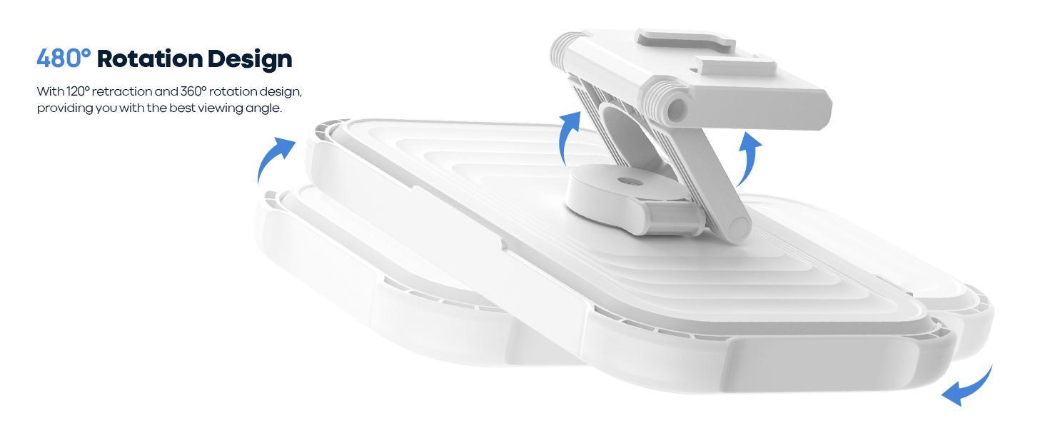 Shower Phone Holder with Speaker  480 Rotation, Wall Phone Mount for Shower Waterproof Anti Fog Shower Case