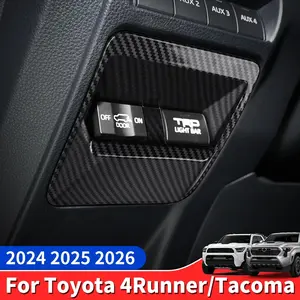Multi-Function ABS Button Cover for Toyota 4Runner, Tacoma 2024-2026, 1 Pcs Car Interior Sticker Accessory with Accurate Size & Detailed Installation Video Tutorials