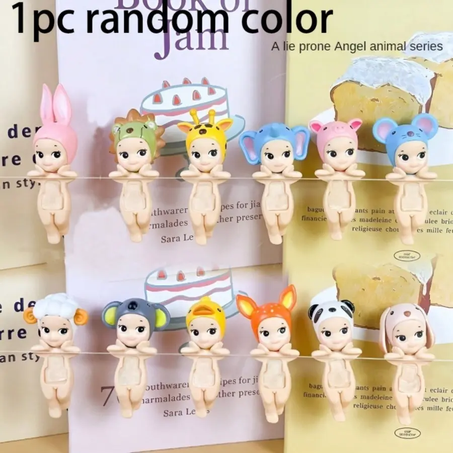 Angel Animal Series lounge pose angels, random 1 pc, rabbit/giraffe/panda phone charm, healing desk pet, must-have unboxing gift, Cutie Phone Charm
