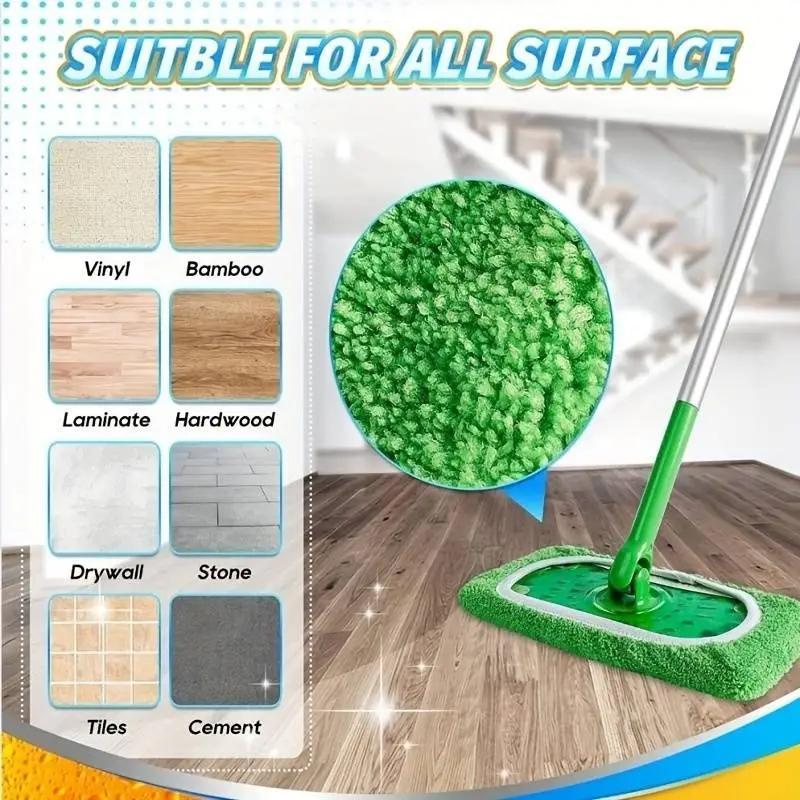 5, 10, 15, or 20 Pcs Reusable Microfiber Mop Pads, Super-Absorbent Cleaning Pads for Dry and Wet Use, Compatible with Swiffer Sweeper, Home Cleaning Supplies