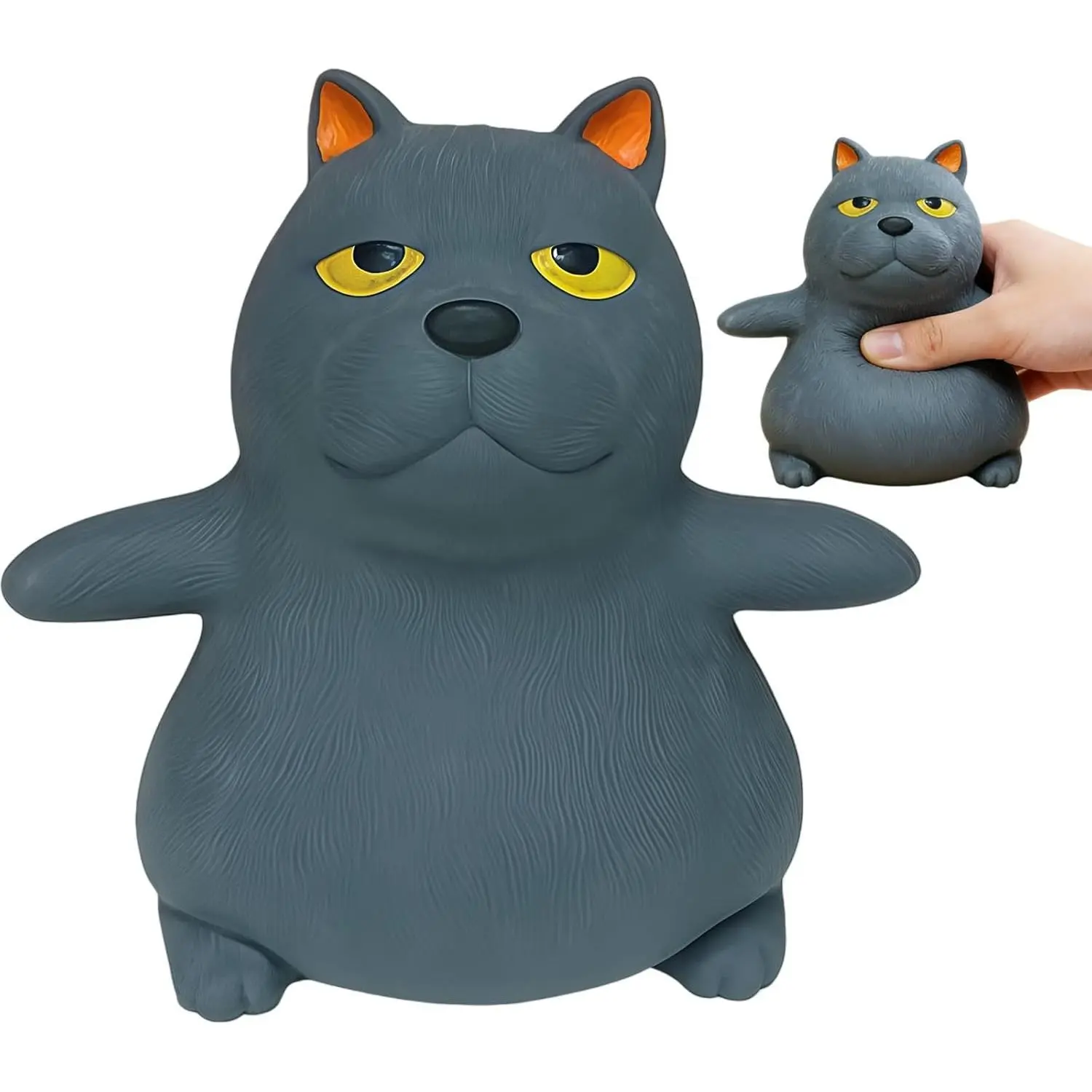 Funny Sand Filled Stress Toy，Stretchy Glue-Sand Filled Rubber Squeeze Toy，Animal Elastic Stretchable Toy Game for Stress Relief and Anxiety，Gift for Christmas (Blue cat)