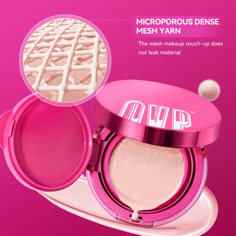 Mesh Cushion CC Cream Foundation, 3 Shades Ivory/Natural/Rose Tone, High Coverage Flawless Concealer Cover Acne Spots Dark Circles, Long Lasting Waterproof Radiant Glow Makeup Skincare 2 In 1 Air Cushion