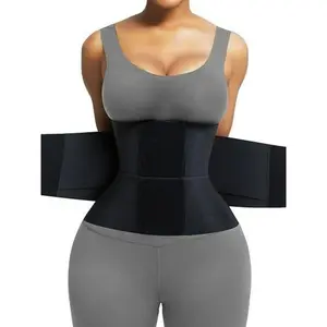 Unisex Shapewear Waist Trainer Belt, Three-Layer Reinforced Design, Smooth, Magic Tape Closure, Adjustable, Ideal for Exercise & Daily Wear, Enhances Waistline