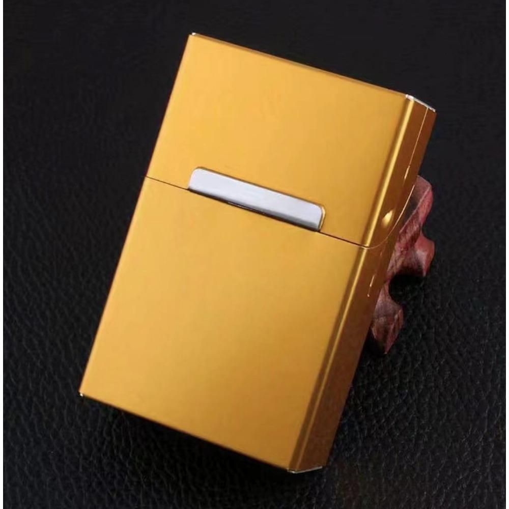 Letter & Flower Pattern Metal Cigarette Case, Large Capacity Cigarette Storage Box, Tobacco Storage Box, Cigarette Organizer, Home Organizer