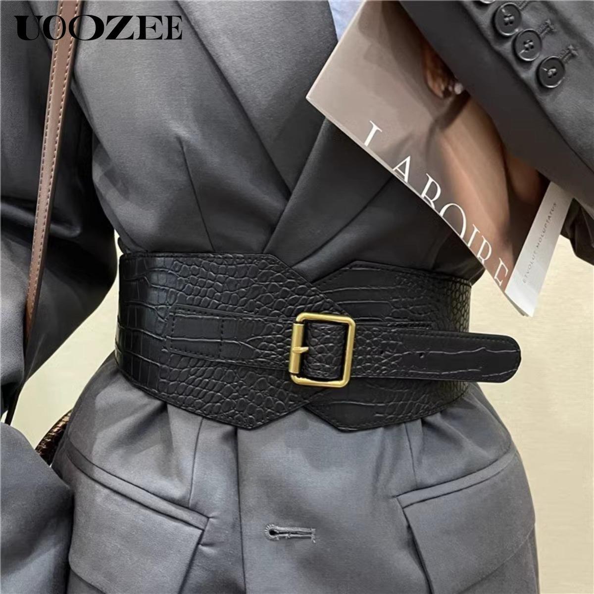 UOOZEE-LIVE Women's Fashionable European and American style belt for women to decorate coats and dresses, belts to tighten waist, elastic waistband for suits