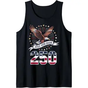 250th Anniversary Patriotic July 4th T-Shirt – USA 1776-2026 Tank Top