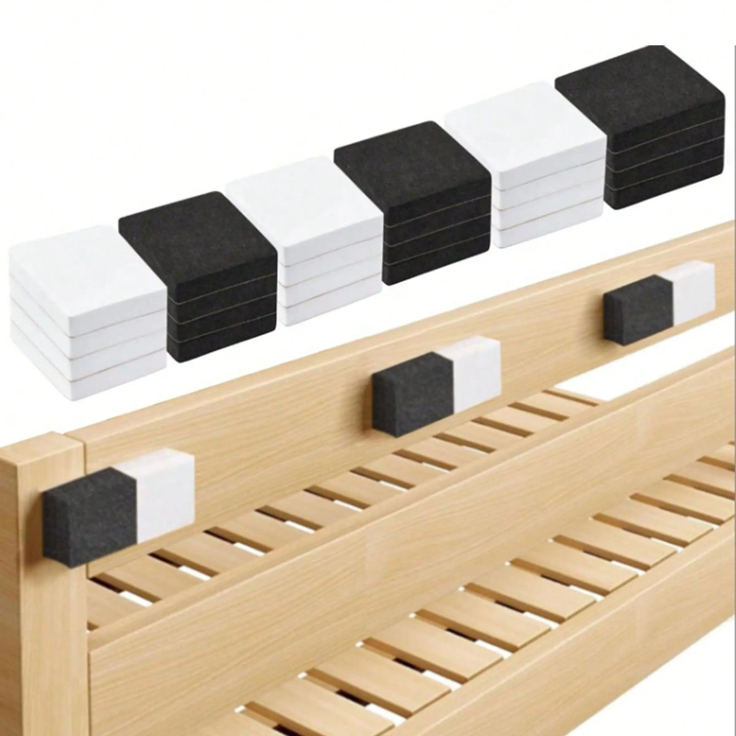Eva Foam Headboard Wall Protector Pad (15mm Thick) & 10 Bed and Sofa Cushion Anti-Collision Pads, Furniture Non-Slip Mats